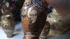 Antique Japanese Royal Satsuma Vase Embossed Geisha & Flowers Gold Detail 12