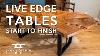 Vintage Live Edge Coffee Table, Rustic, Arts And Crafts, Tree Trunk, Side Table